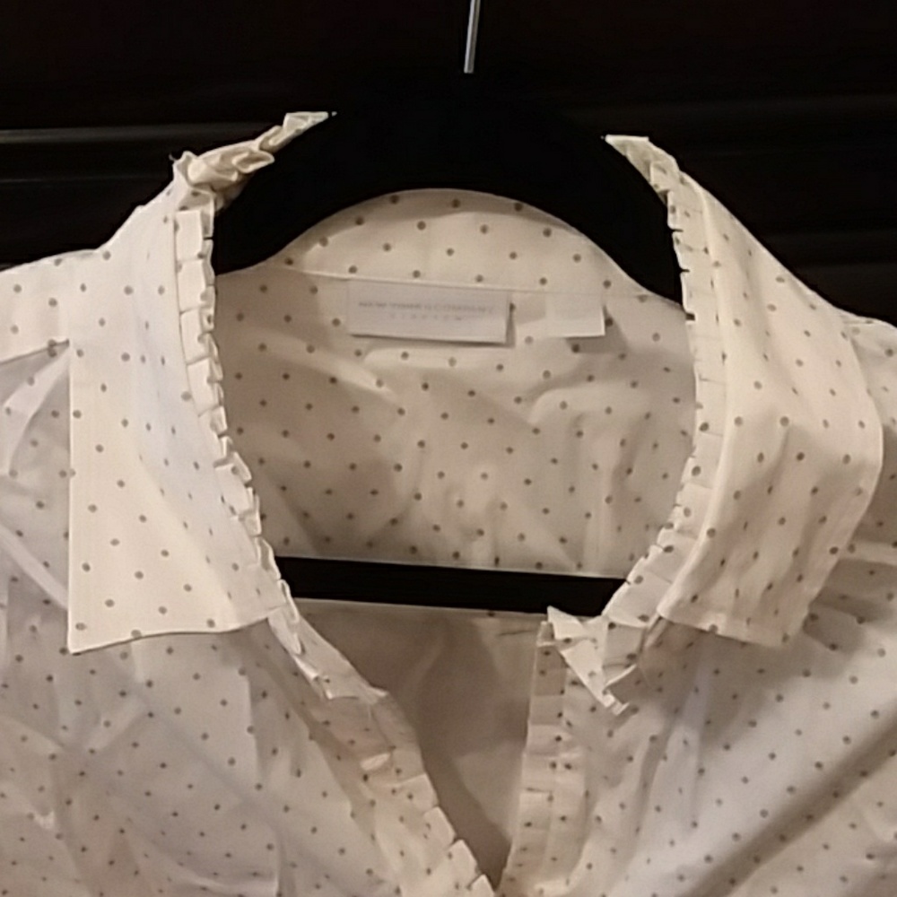 New York and Company ruffle button down